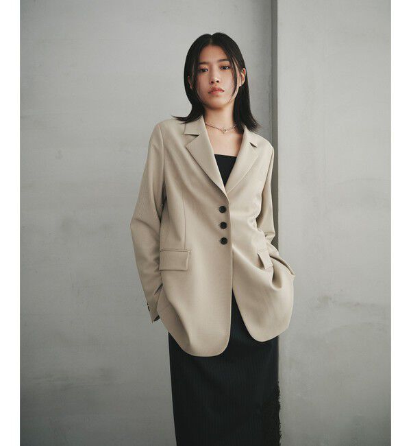 EMMEL REFINES「＜EMMEL REFINES＞EM 3ボタン シングルテーラード ジャケット」|テーラードジャケット|BEIGE