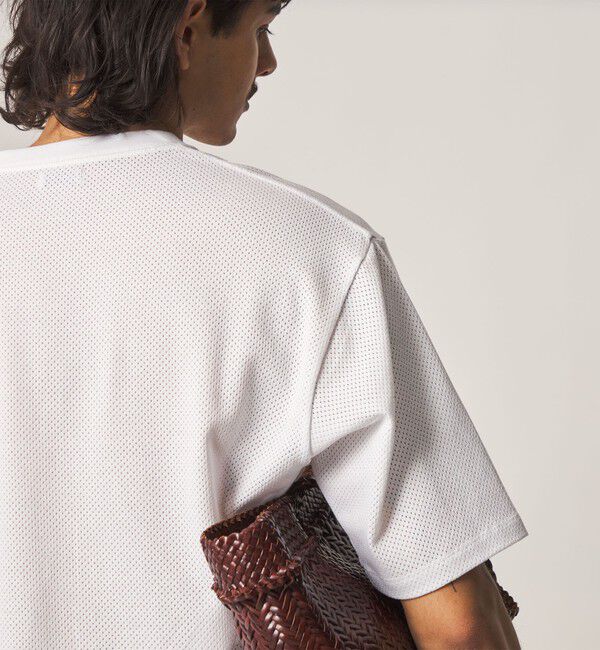 STEVEN ALAN「＜Steven Alan＞ アイレットメッシュ クルーネック Tシャツ」|Tシャツ・カットソー|