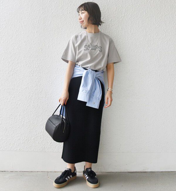 SHIPS for women「【累計販売数9万枚突破!!】【WEB限定】 SHIPS ラウンド プリント ロゴ TEE」|Tシャツ・カットソー|