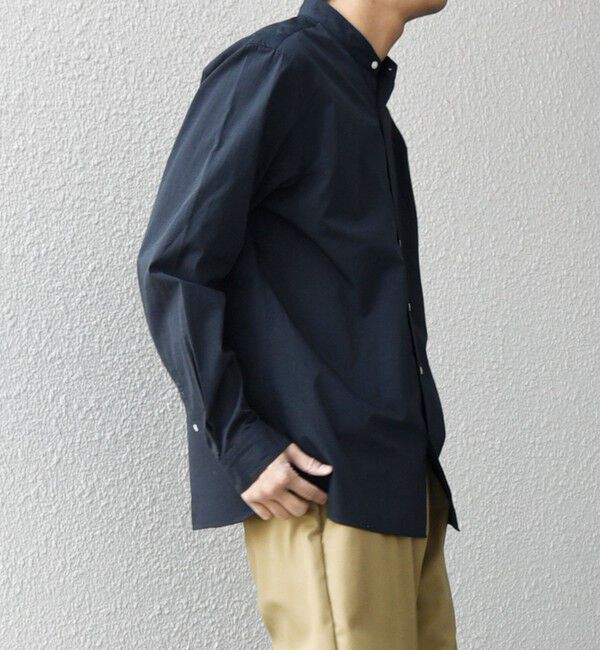 SHIPS any「SHIPS any:〈洗濯機可能〉ストライプ / ソリッド リラックス バンドカラー シャツ 26AW◆」|シャツ・ブラウス|