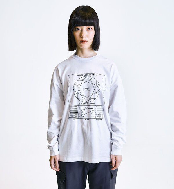 SHIPS「City Ambient Products: SHELTECH(R) グラフィック 長袖Tシャツ」|Tシャツ・カットソー|