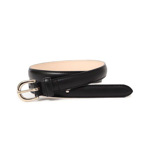 SHIPS for women「イタリアンレザー ゴールド バックル ベルト」|ベルト|ブラック