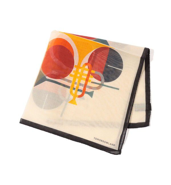 TOMORROWLAND GOODS「TOMORROWLAND コットンシルク プリントポケットチーフ」|バンダナ・スカーフ|34 レッド系