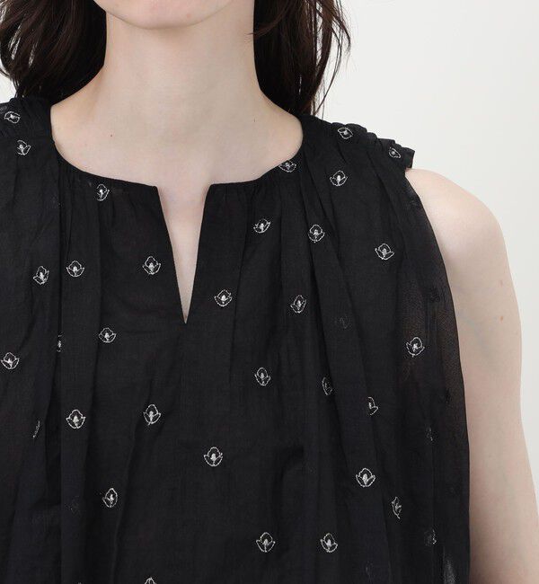 TOMORROWLAND BUYING WEAR「【別注】ne Quittez pas BLACK DOUBLE ORGANZA ノースリーブ トップス」|シャツ・ブラウス|