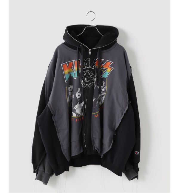 JOINT WORKS「DISCOVERED / ディスカバード Band Tee Sweat Hoodie」|パーカー|ブラック