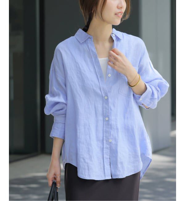 JOURNAL STANDARD relume「《追加3 / 新色》カラーリネンオーバーサイズシャツ」|シャツ・ブラウス|