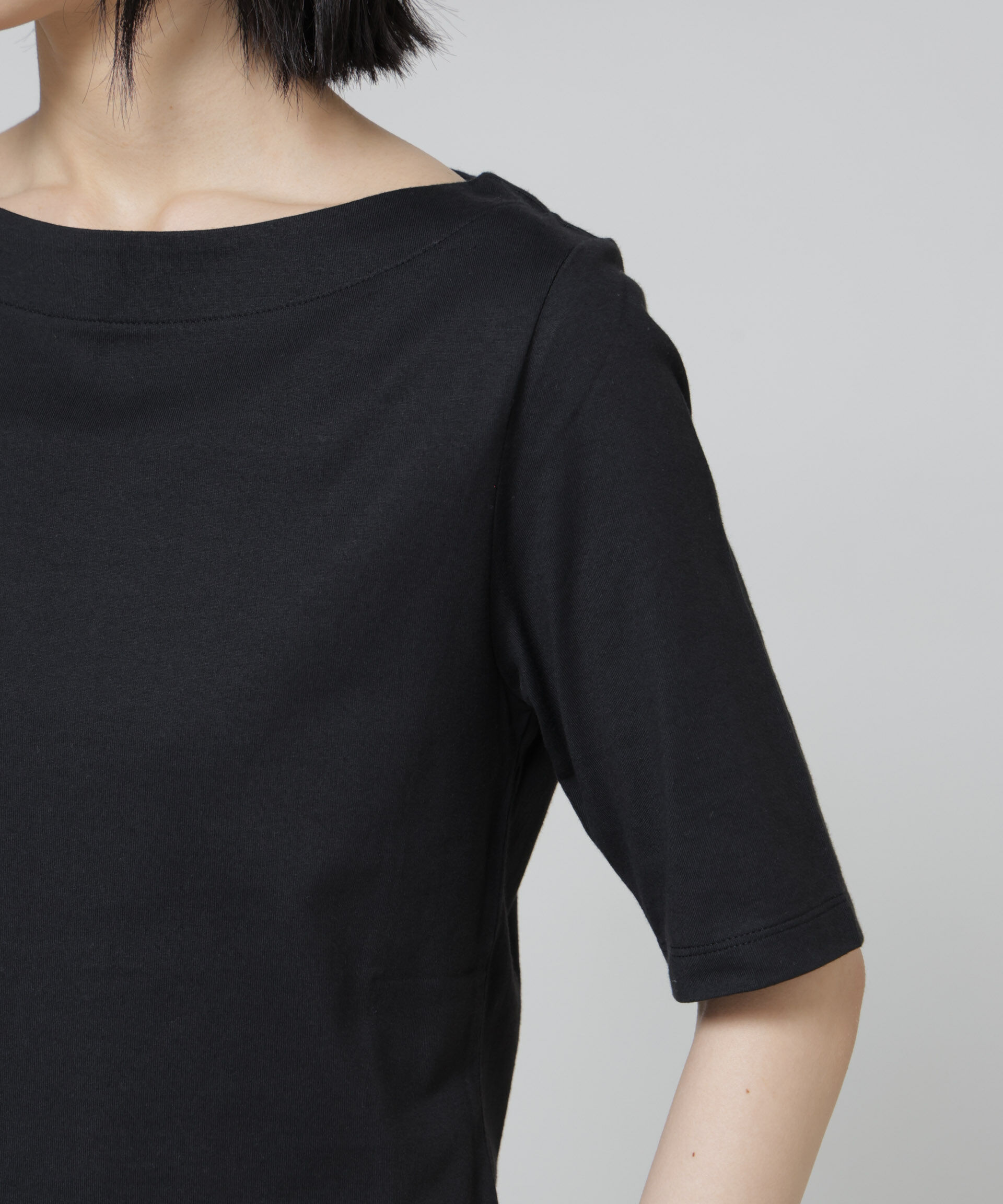 NANO universe「〈追加〉Anti Soaked(R) 汗染み防止ボートネックTシャツ」|Tシャツ・カットソー|