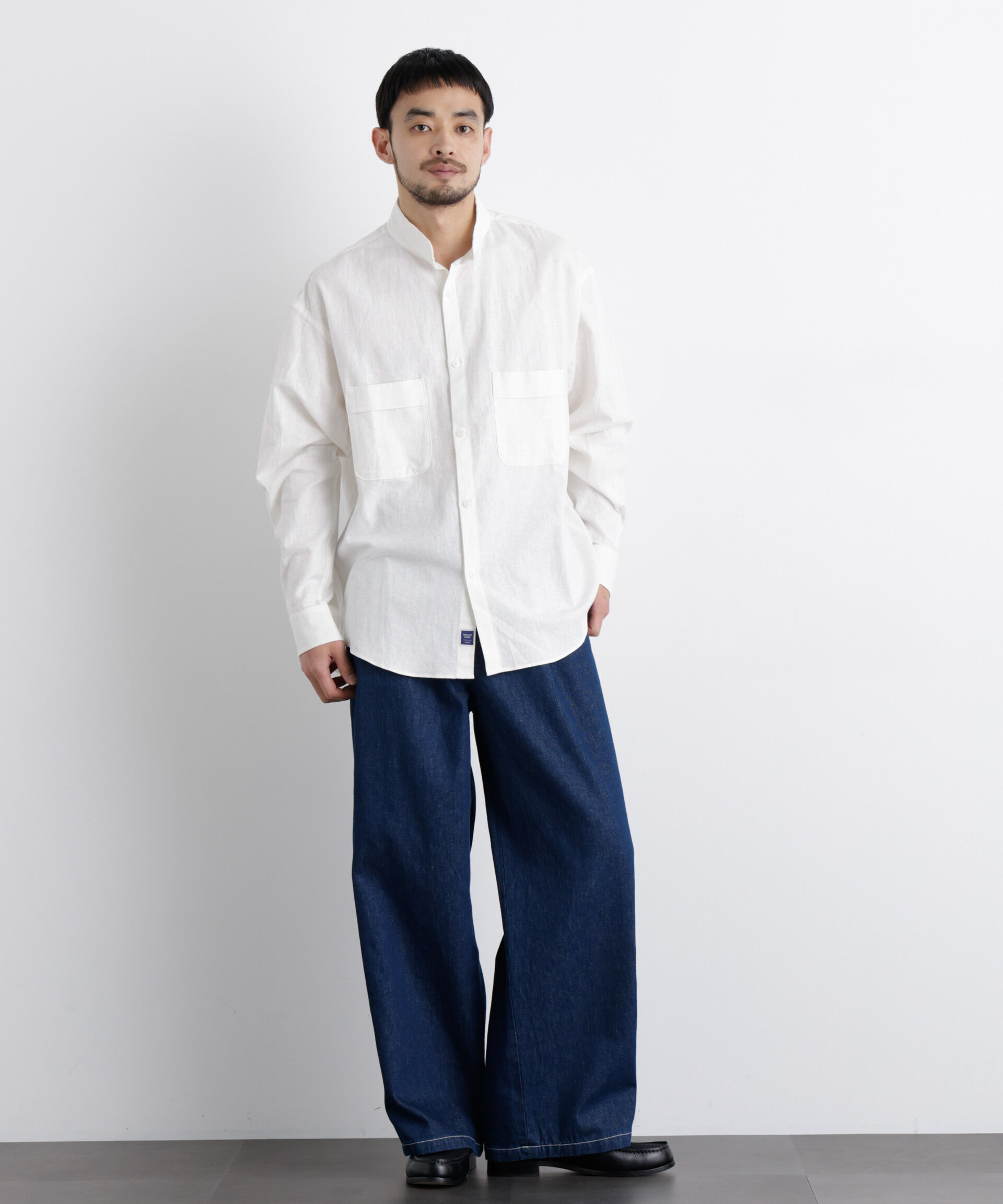 NANO universe「「FRENCH LINEN」リネンコットンスタンドシャツ」|シャツ・ブラウス|