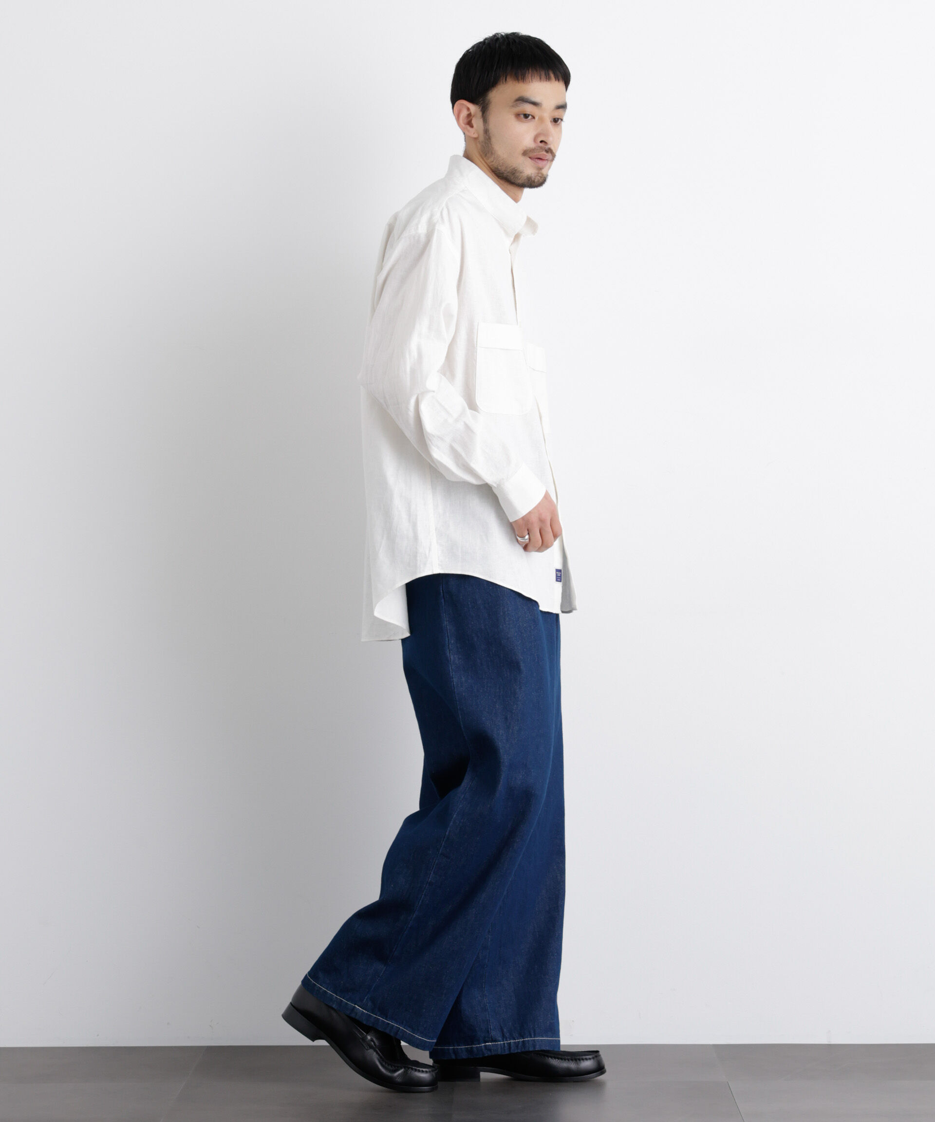 NANO universe「「FRENCH LINEN」リネンコットンスタンドシャツ」|シャツ・ブラウス|