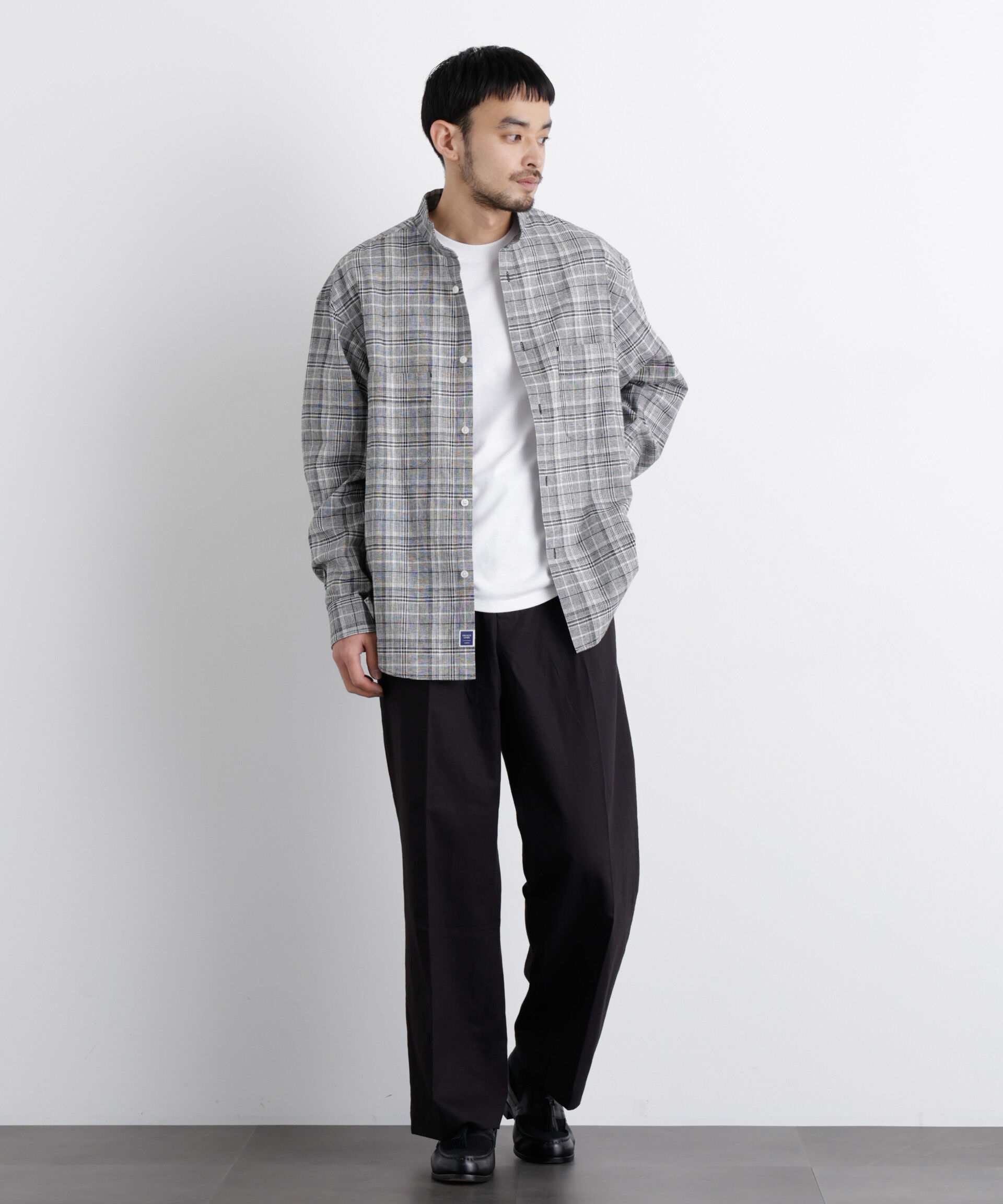 NANO universe「「FRENCH LINEN」リネンコットンスタンドシャツ」|シャツ・ブラウス|
