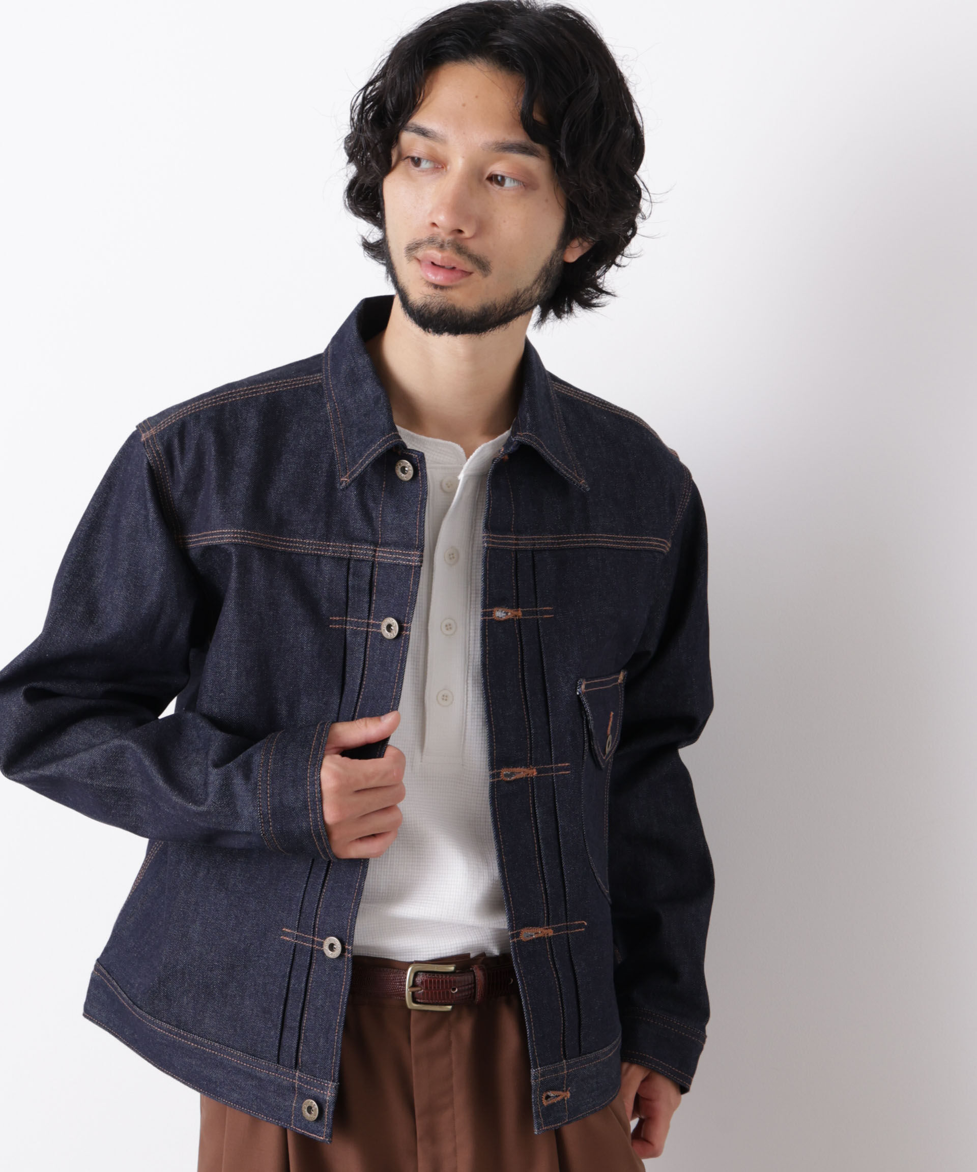 NANO universe「Lee/別注 COW BOY JACKET(セットアップ可)」|ブルゾン・スタジャン|インディゴ6