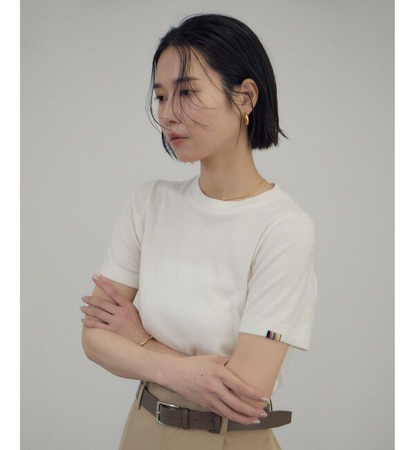 SALON adam et rope'「【J'aDoRe・店舗限定】【extreme cashmere（エクストリーム・カシミア）】tina ニットTシャツ」|ニット・セーター|ホワイト(10)
