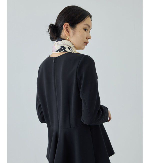 ROPE「トリアセダブルクロス ペプラムブラウス/セットアップ対応・イージーケア・26SS」|シャツ・ブラウス|