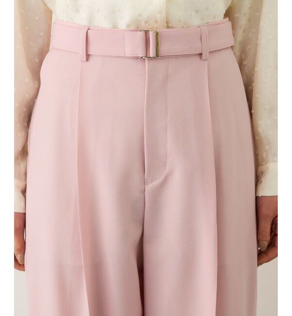 ROPE「ノンミュールジングウール ストレートワイドパンツ/セットアップ対応」|チノ|