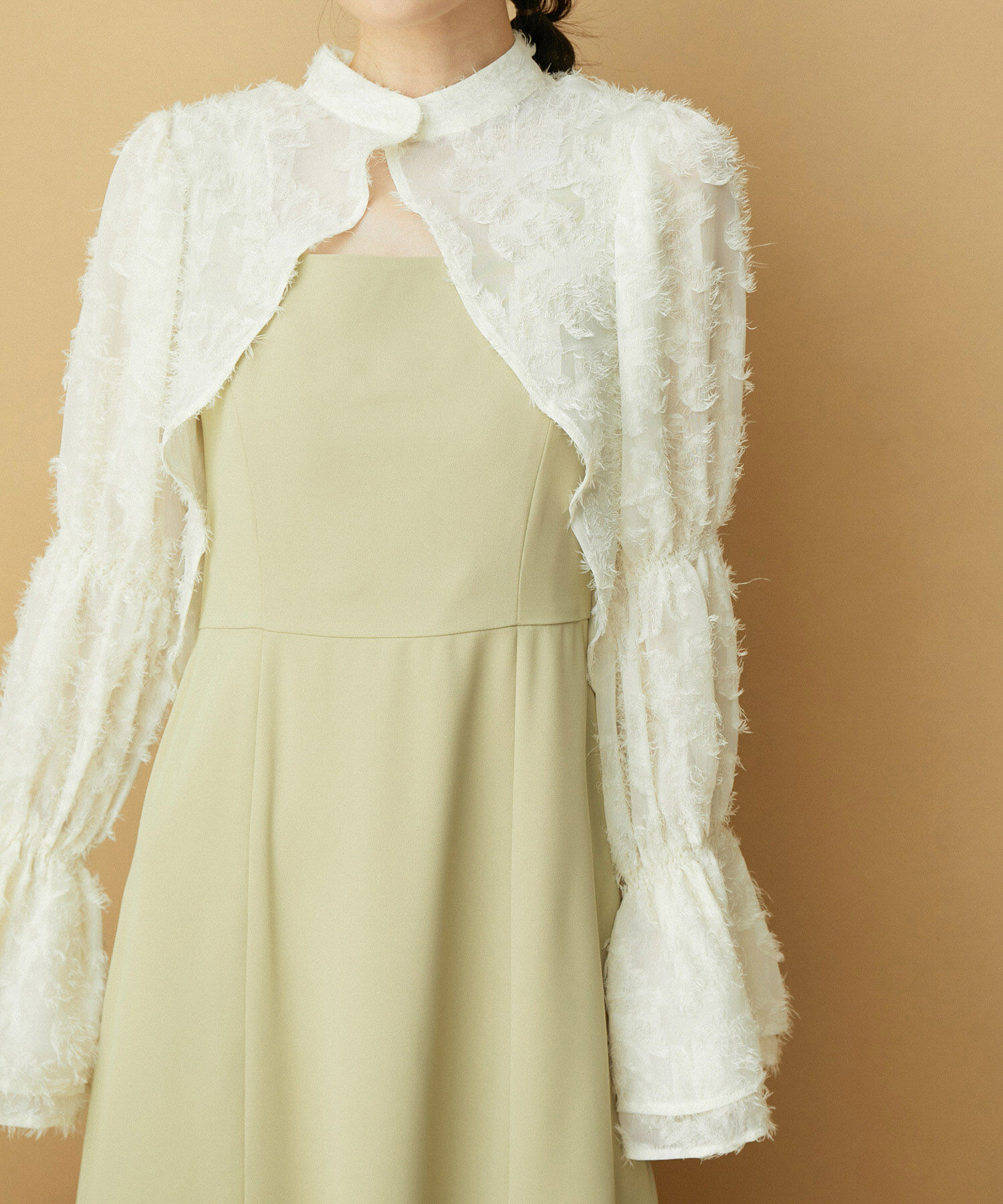 VIS「【VIS DRESS】シャーリングボレロセットワンピース」|ワンピース|