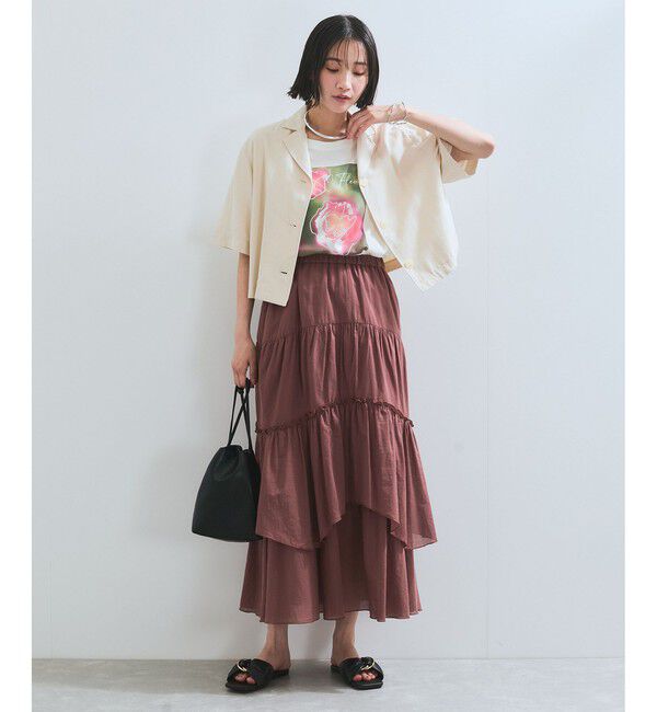 VIS「【接触冷感】箔グラフィックアートTシャツ」|Tシャツ・カットソー|