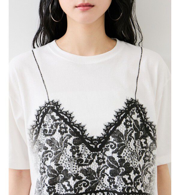 VIS「トロンプルイユプリントTシャツ」|Tシャツ・カットソー|