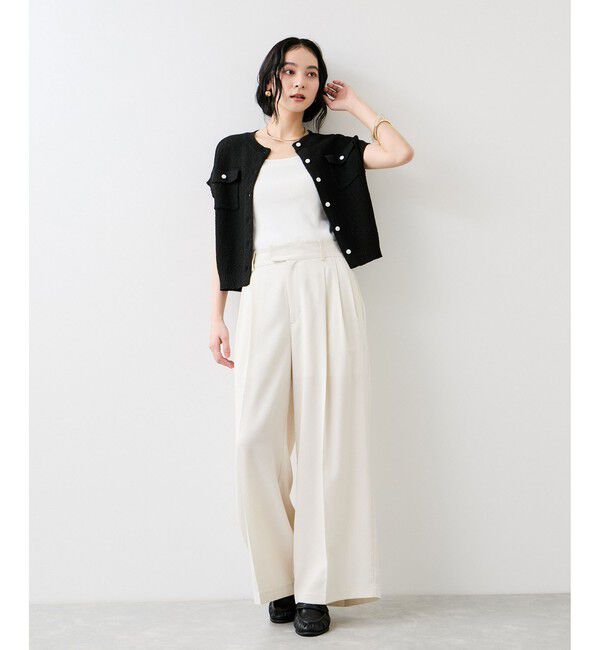 VIS「ブークレベストトップスカーディガン/イージーケア」|カーディガン|