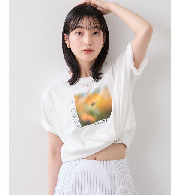 VIS「フォト＆ロゴアソートプリントTシャツ/接触冷感・汗染み防止」|Tシャツ・カットソー|