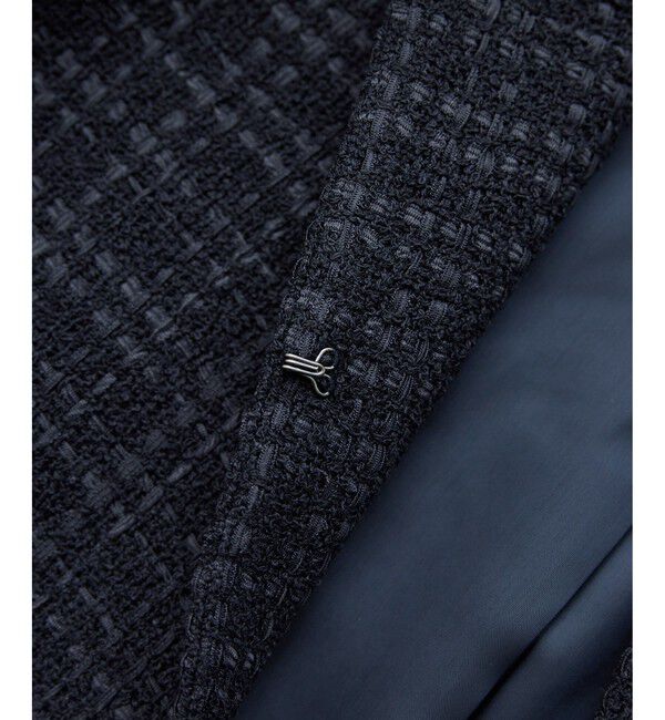 Rope&rsquo;Picnic「【WEB限定カラー】ツイードフレアジャケット/入卒式・セレモニー対応・リンクコーデ」|ノーカラージャケット|