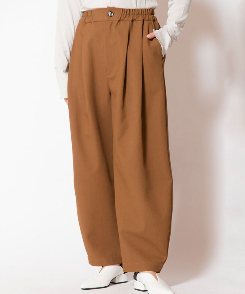  「タックカーブパンツ」|その他|BROWN