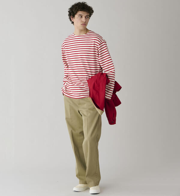 ORCIVAL「ORCIVAL | コットンロード クルーネック ワイドフレンチバスクTシャツ MEN」|Tシャツ・カットソー|