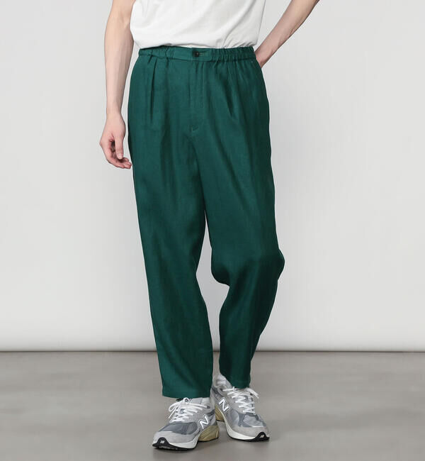 Morris & Sons「MORRIS & SONS | リネン イージーパンツ MEN」|チノ|DKGREEN