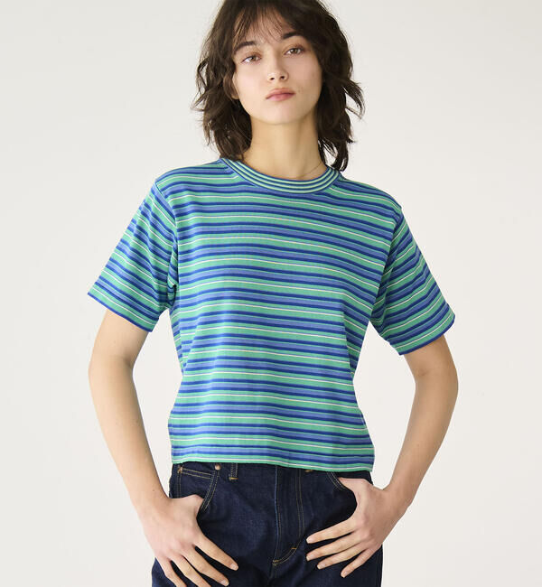  「RYE TENDER | 〈別注〉半袖クルーネックニット WOMEN」|ニット・セーター|