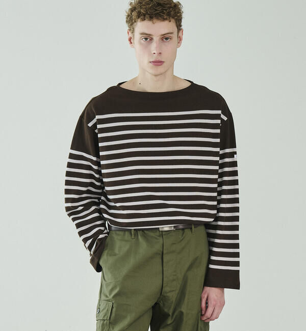 ORCIVAL「ORCIVAL | ラッセル ボートネック ワイドセーラーTシャツ MEN」|Tシャツ・カットソー|BROWN系1