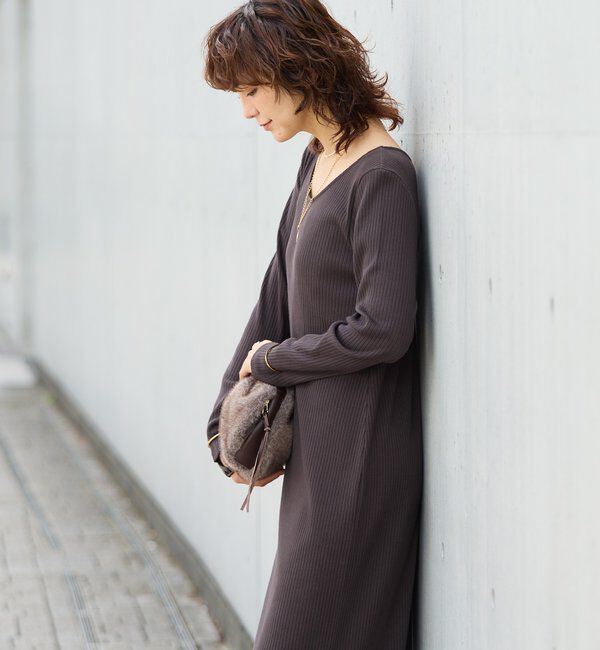  「【3サイズ展開】NEW2WAYロングリブワンピース」|ワンピース|