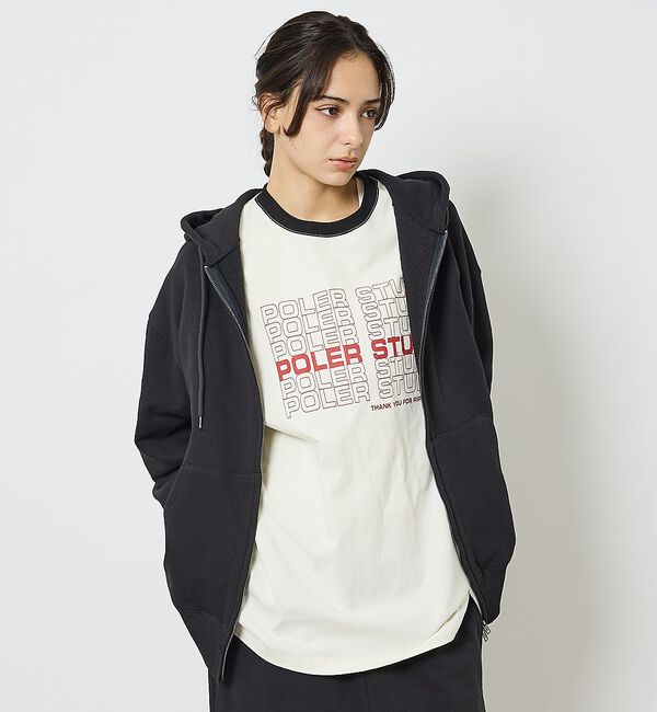 ABAHOUSE「【DISCUS ATHLETIC / ディスカス】Full Zip PK / 裏」|パーカー|ブラック