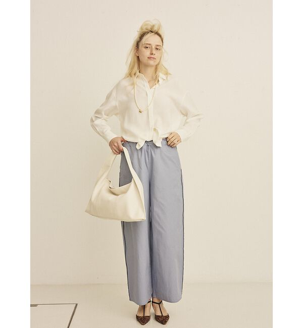 Rouge vif「ウエストタックドレープロングシャツ」|シャツ・ブラウス|