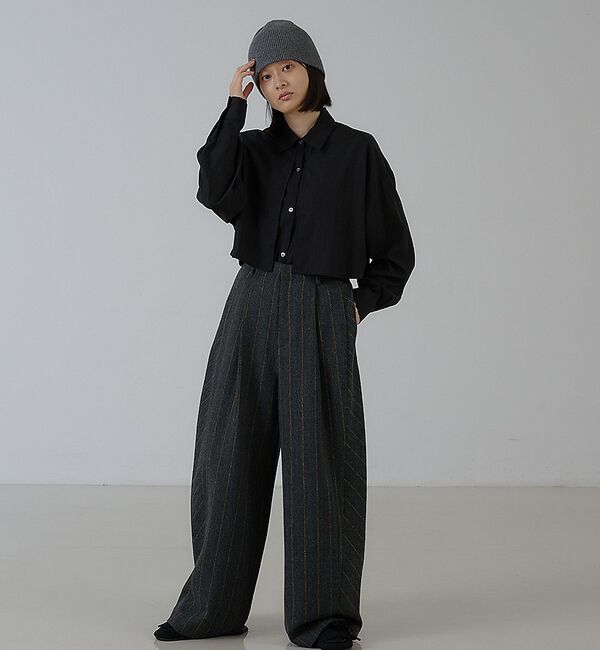 NOMINE「【ユニセックス】ロングヨーク オーバーサイズ シャツ」|シャツ・ブラウス|