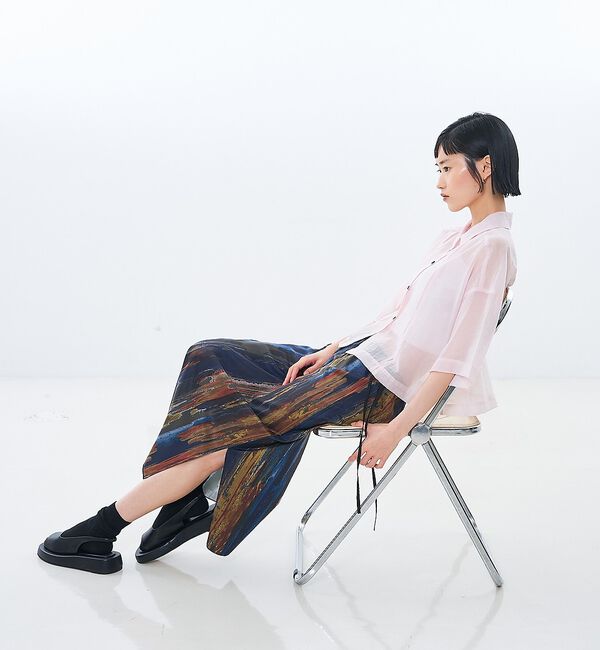 NOMINE「【セットアップ対応】ペイント柄 スリット スカート」|スカート|