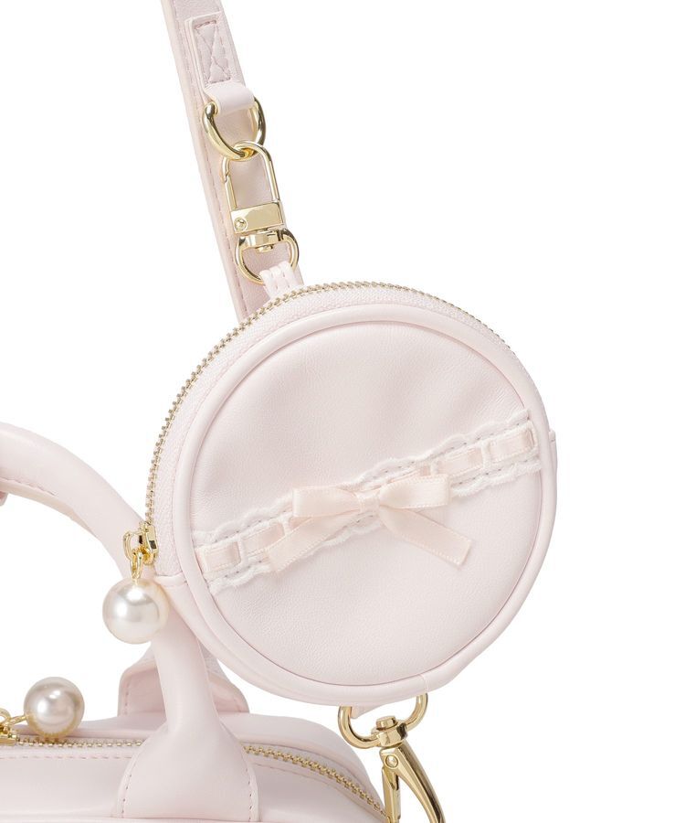 Maison de FLEUR「ミニポーチ付きエンボスロゴスクエアボストン」|ハンドバッグ|
