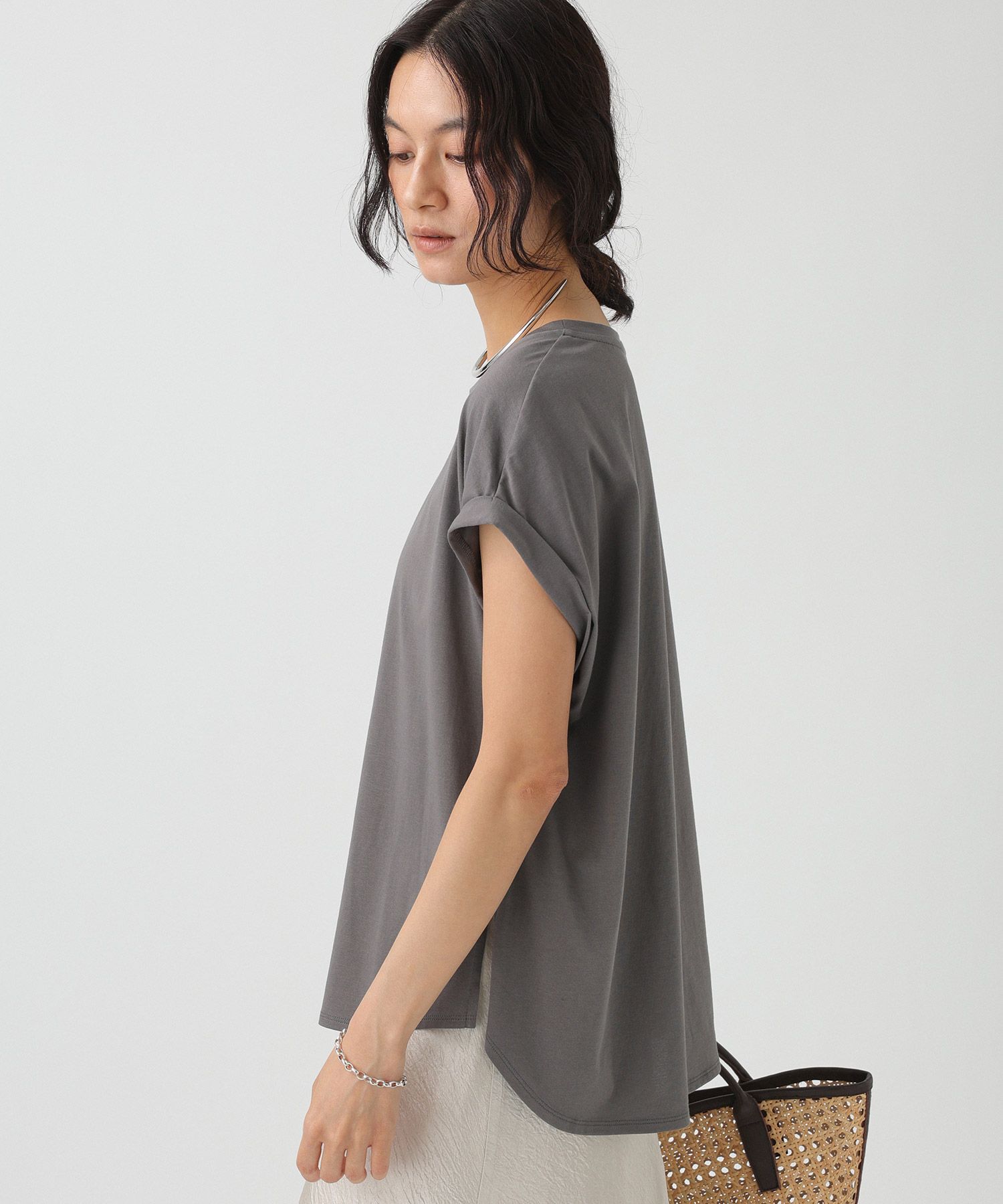 BABYLONE「ロールアップTシャツ」|Tシャツ・カットソー|