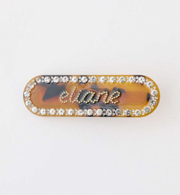  「【Eliane Collection】ロゴラインストーンピン」|その他|ブラウン系その他