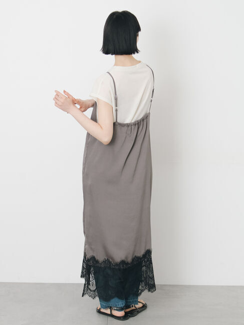 Samansa Mos2「【抗菌、接触冷感】シアー梨地フレンチスリーブTシャツ」|Tシャツ・カットソー|