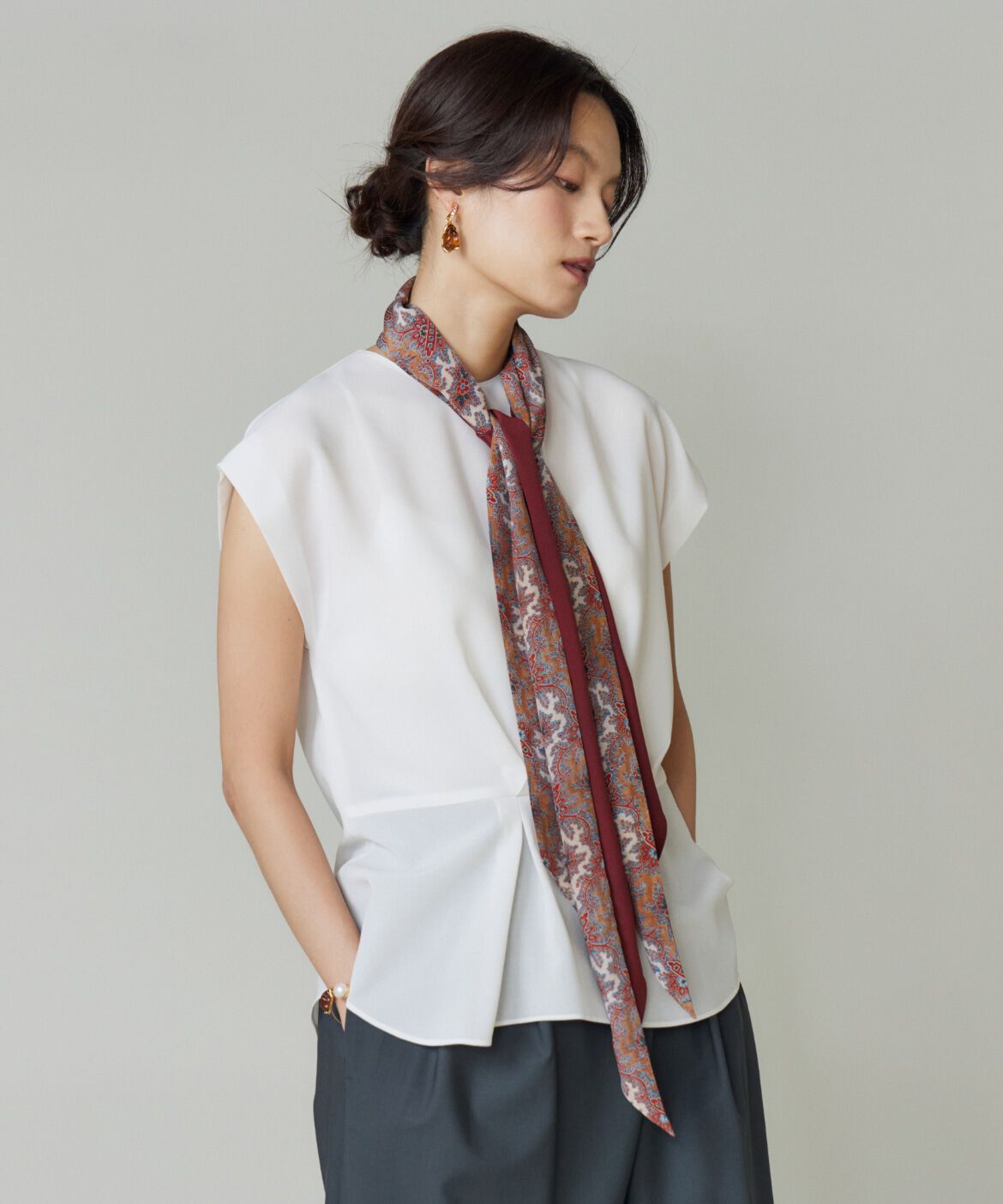 FAVORITE SUKINAMONO「Slim Danica Scarf スリムスカーフ《Tapis Noir》」|ストール|