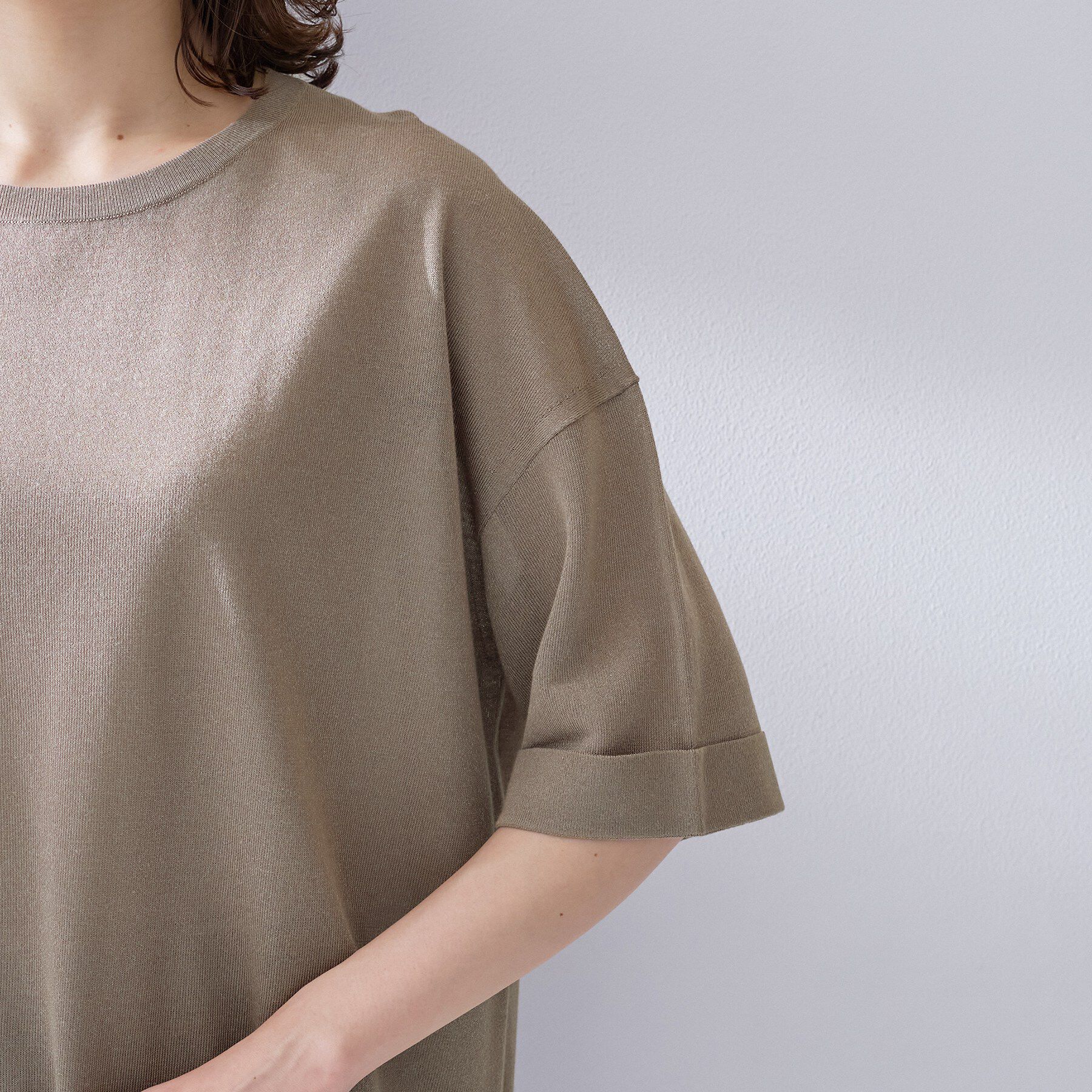 UNTITLED「【アンサンブル可/Tシャツ風/ゆったり】リラックスニットトップス」|ニット・セーター|