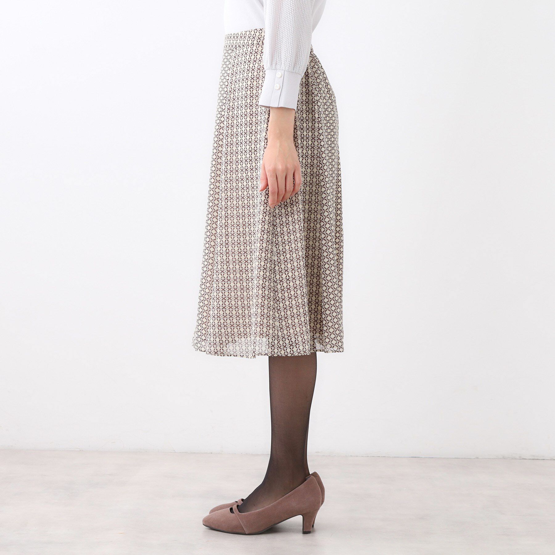 Reflect「【通勤／セットアップ可】フレアプリントスカート」|スカート|