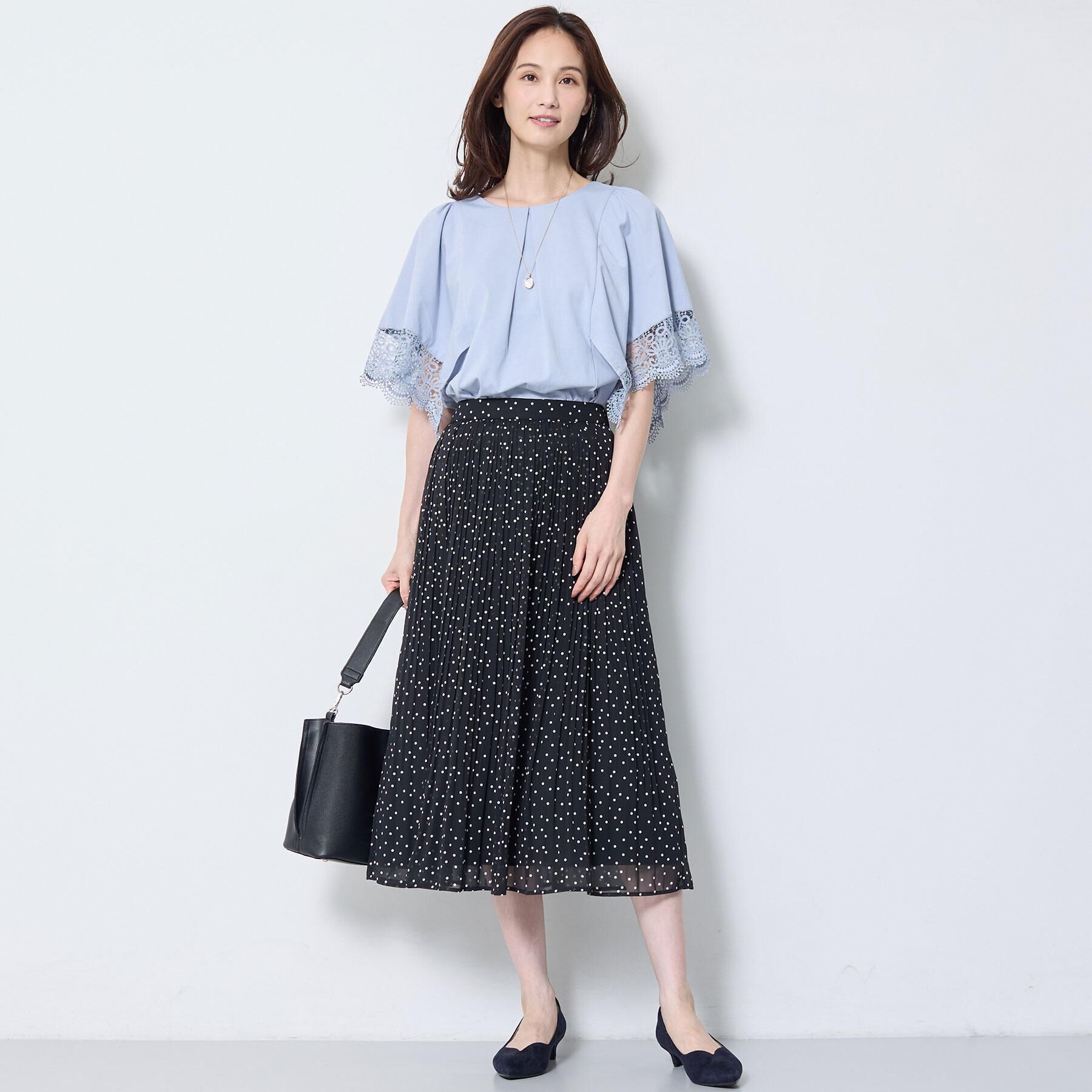 Reflect「【UVカット／接触冷感】レーススリーブジャージカットソー」|Tシャツ・カットソー|