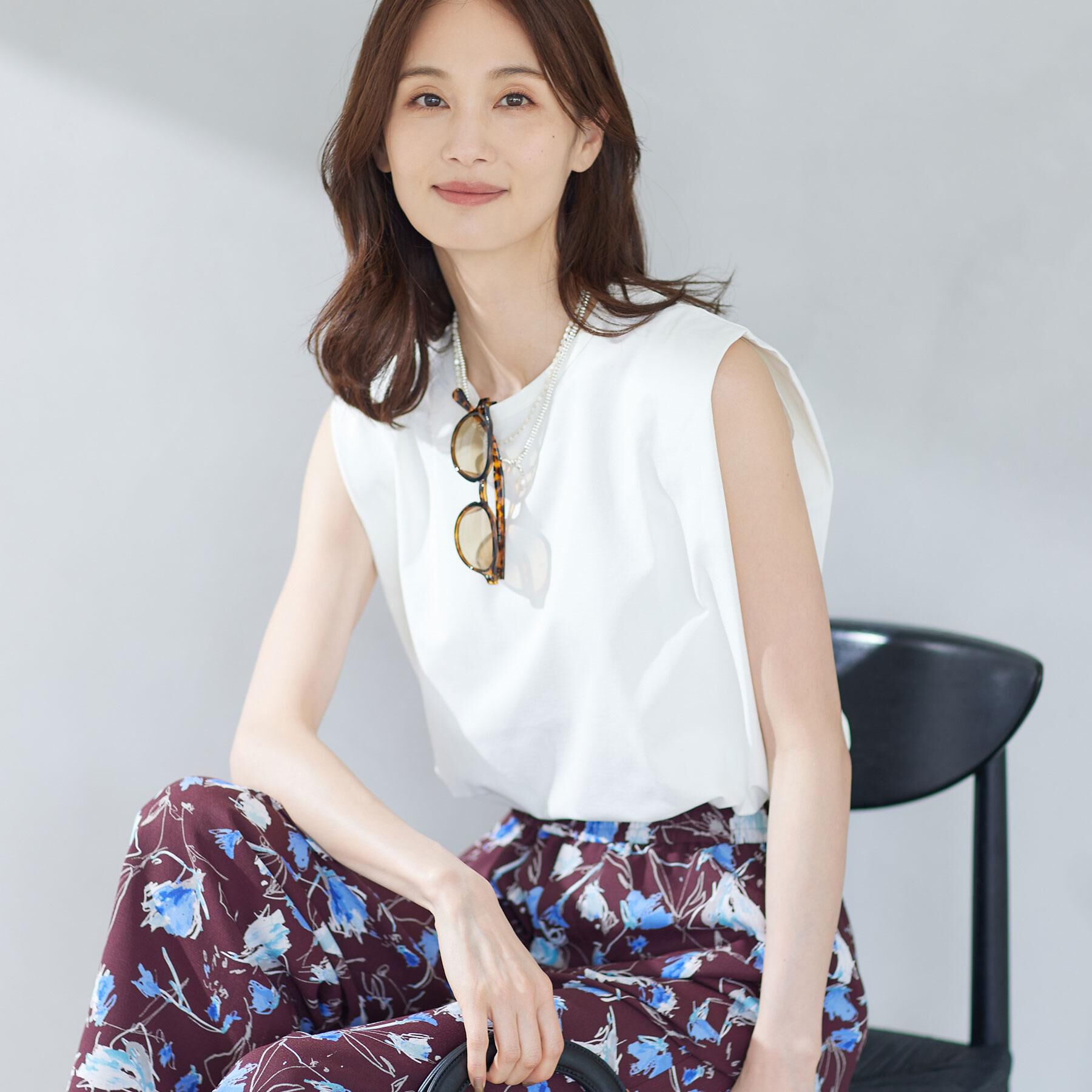 Reflect「【UVカット／接触冷感／吸水速乾】フレンチスリーブプルオーバー」|Tシャツ・カットソー|ホワイト(001)