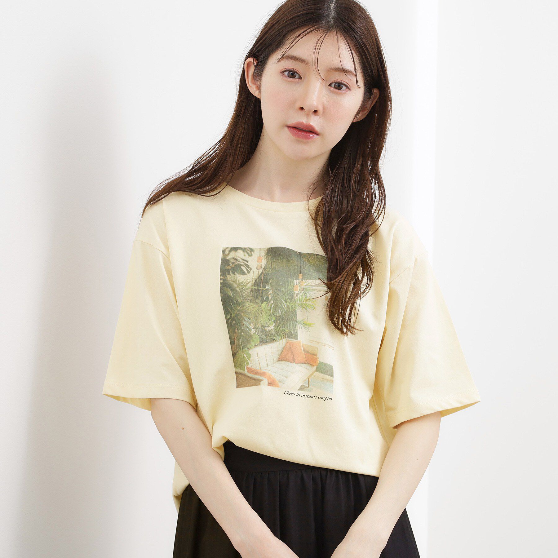 grove「【UVカット/接触冷感】プリントアソート5分袖Tシャツ」|Tシャツ・カットソー|フォトイエロー(13