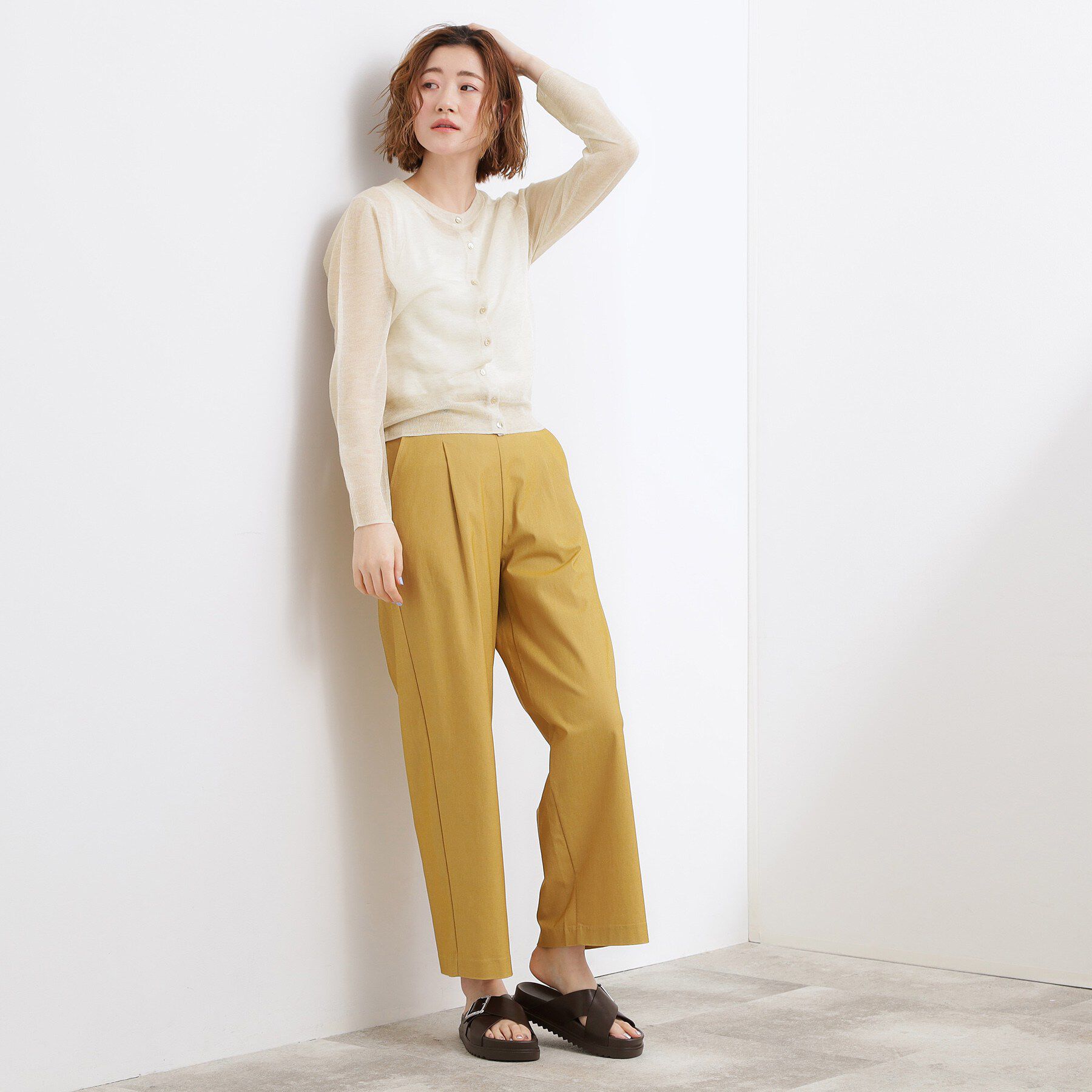 grove「高評価！【洗える/名品】大人の透け感、シアーカーディガン」|カーディガン|