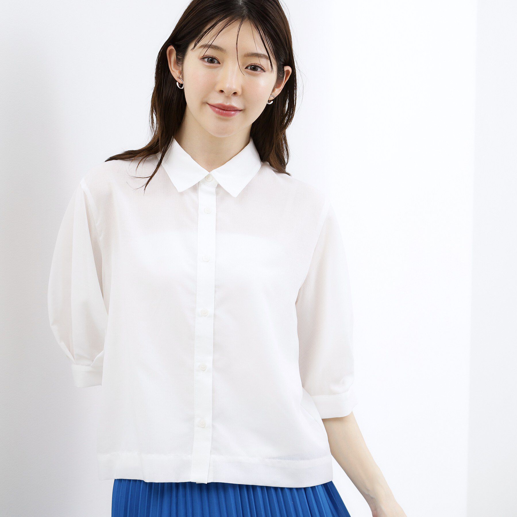 grove「【2点SET・二の腕カバー】レースベスト&times;シアーブラウスSET」|シャツ・ブラウス|
