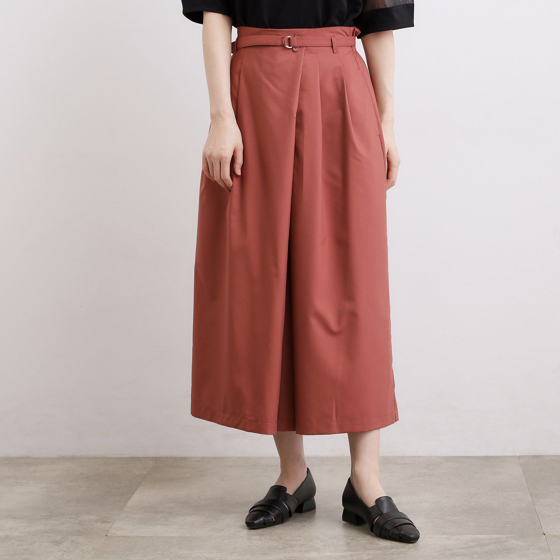 grove「【洗える・体型カバー】軽やかすっきり見えキュロットパンツ」|その他|レッド(061)