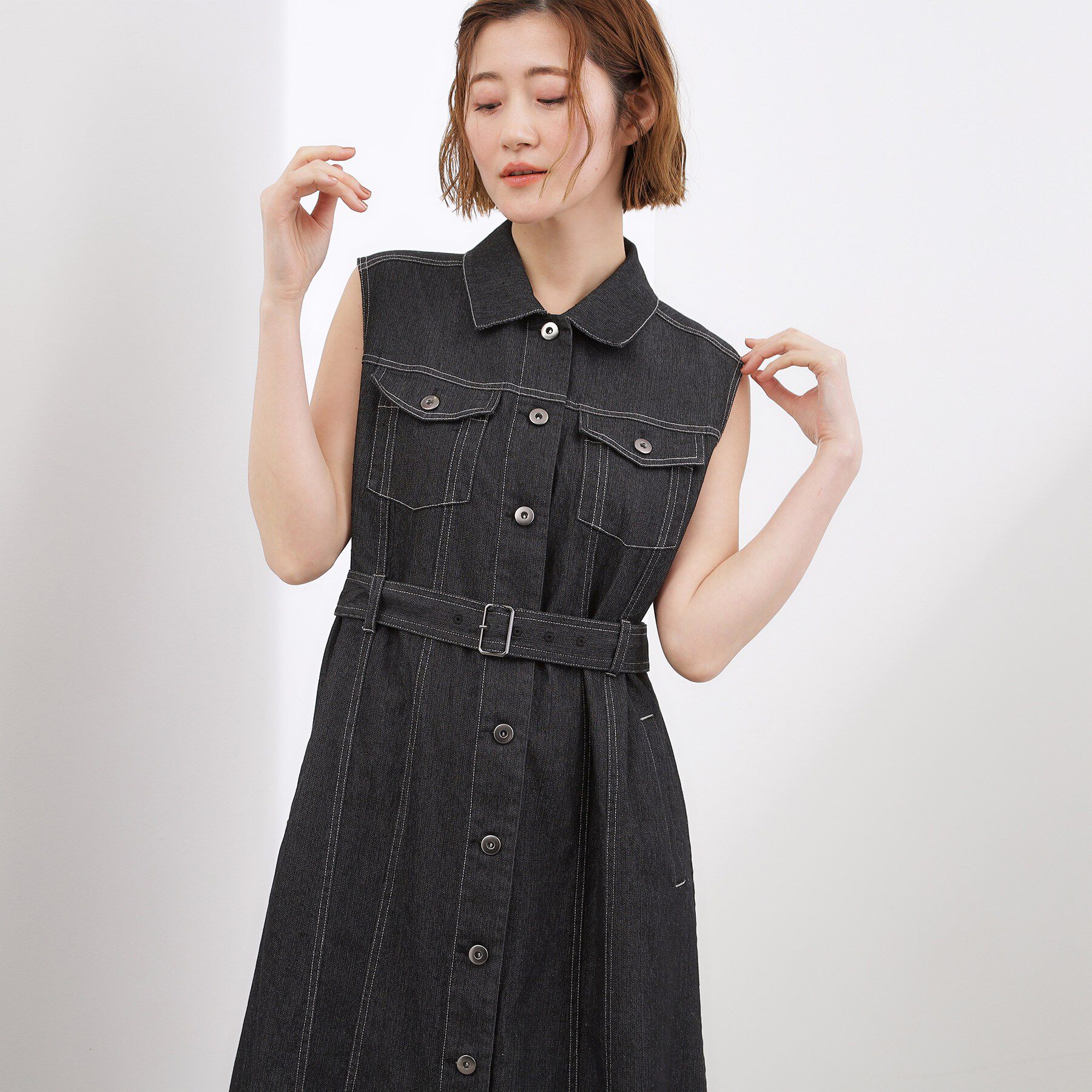 grove「大人気！デニムフレアワンピース」|ワンピース|