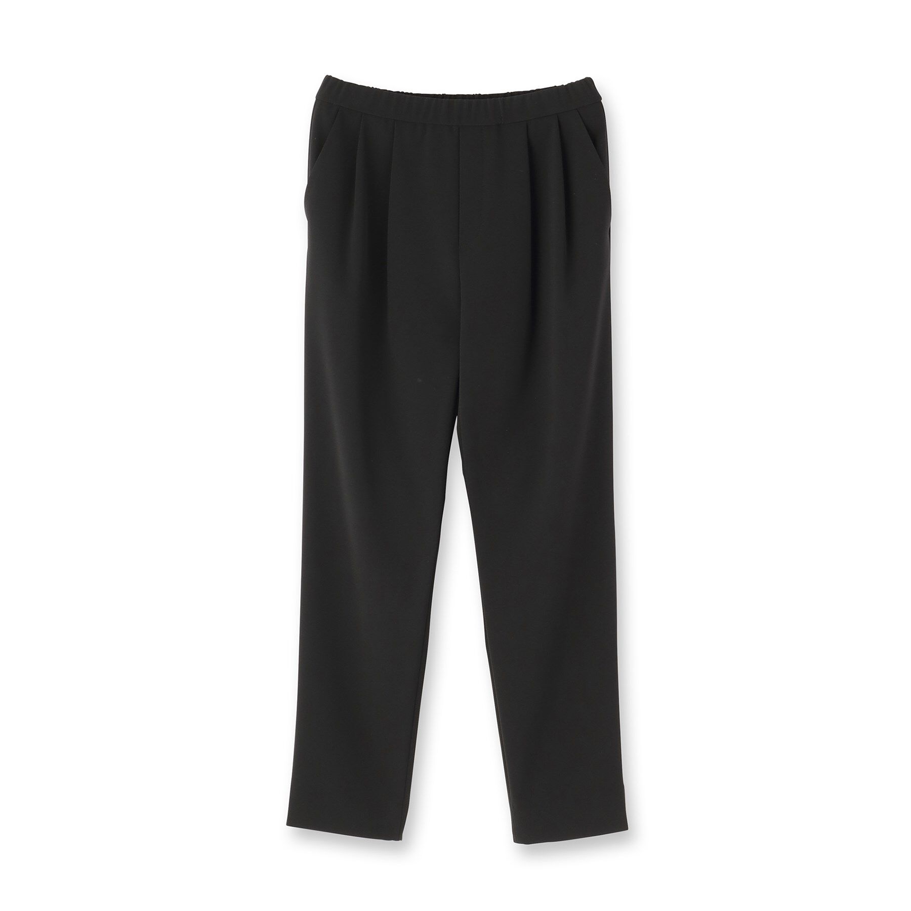 INDIVI「人気NO.1【褒められパンツ／高ストレッチ／ウエストゴム】タックテーパードパンツ」|その他|