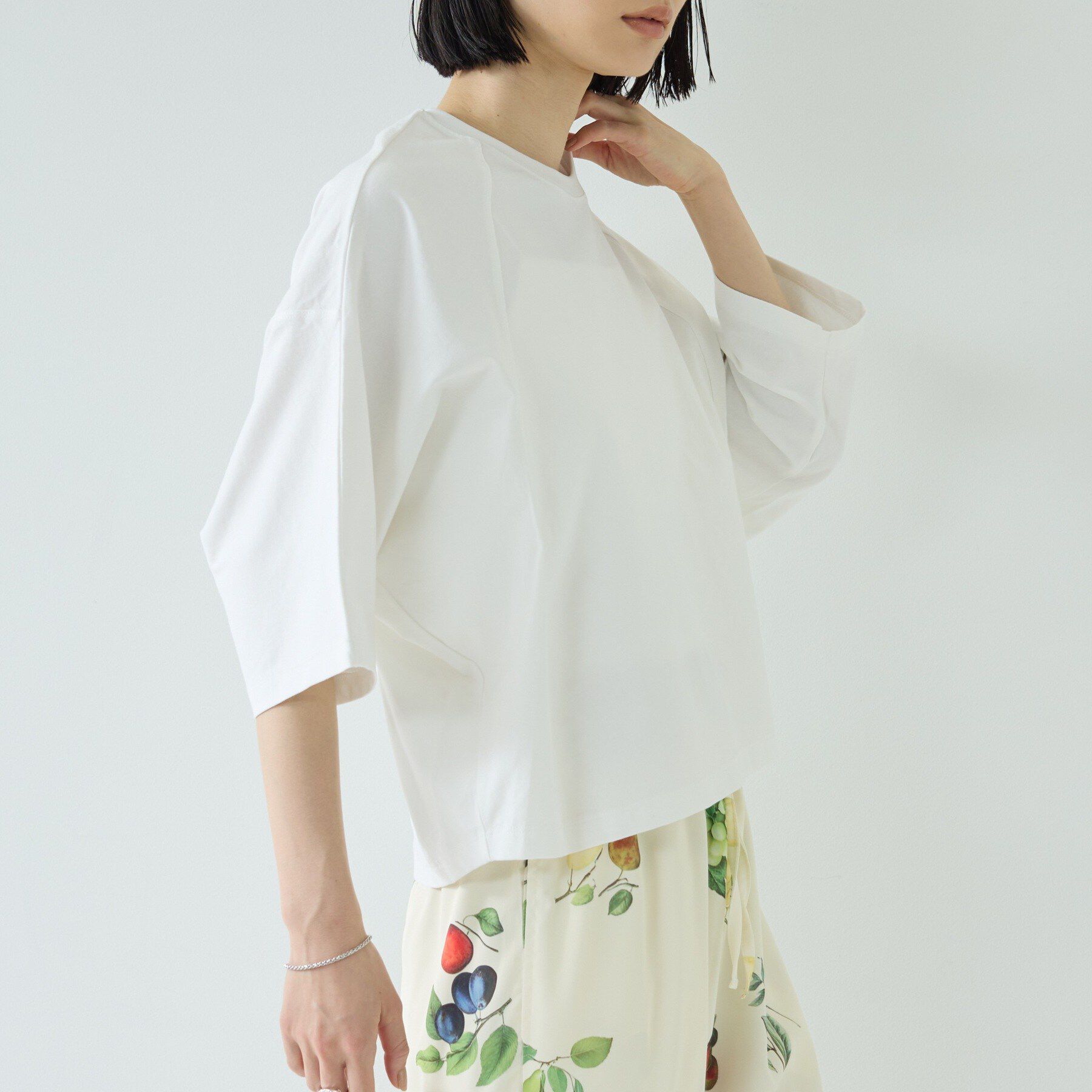GALLEST「【UVカット】オーバーサイズラグランカットソー」|Tシャツ・カットソー|ホワイト(001)